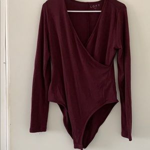 Wrap sweater bodysuit